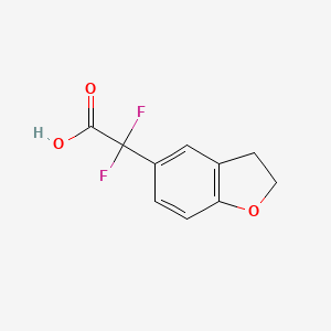 molecular formula C10H8F2O3 B13087547 2-(2,3-Dihydro-1-benzofuran-5-yl)-2,2-difluoroacetic acid 