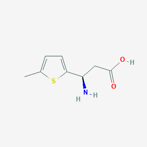 molecular formula C8H11NO2S B13087564 (3R)-3-amino-3-(5-methylthiophen-2-yl)propanoic acid 