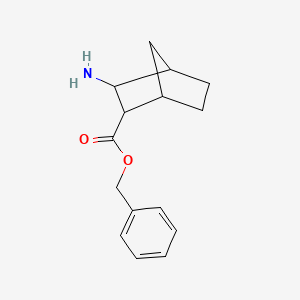 molecular formula C15H19NO2 B13087572 Benzyl 3-aminobicyclo[2.2.1]heptane-2-carboxylate 