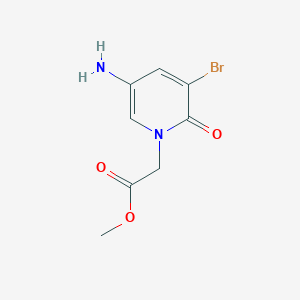 Methyl 2-(5-amino-3-bromo-2-oxo-1,2-dihydropyridin-1-yl)acetate