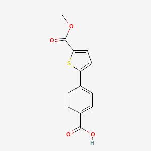 molecular formula C13H10O4S B1308760 4-(5-methoxycarbonylthiophen-2-yl)benzoic Acid CAS No. 597565-50-9