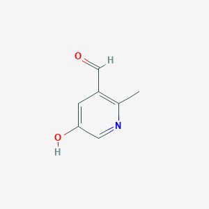 molecular formula C7H7NO2 B13087641 5-Hydroxy-2-methylnicotinaldehyde 