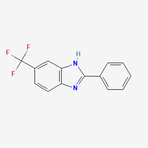 molecular formula C14H9F3N2 B13087654 2-Phenyl-6-(trifluoromethyl)-1H-benzo[D]imidazole CAS No. 91437-85-3