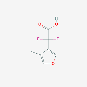 molecular formula C7H6F2O3 B13087696 2,2-Difluoro-2-(4-methylfuran-3-yl)acetic acid 