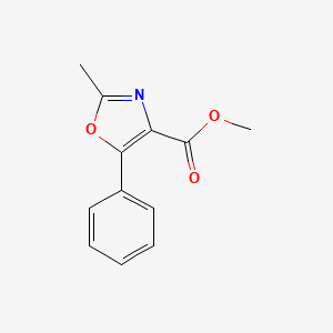 molecular formula C12H11NO3 B13087700 Methyl 2-methyl-5-phenyloxazole-4-carboxylate 