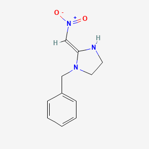 molecular formula C11H13N3O2 B13087703 1-Benzyl-2-nitromethylene-imidazoline 