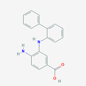 molecular formula C19H16N2O2 B13087803 3-([1,1'-Biphenyl]-2-ylamino)-4-aminobenzoic acid 