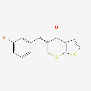 molecular formula C14H9BrOS2 B1308782 5-[(Z)-(3-bromophenyl)methylidene]-4H-thieno[2,3-b]thiopyran-4(6H)-one 