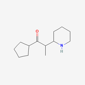 1-Cyclopentyl-2-(piperidin-2-yl)propan-1-one