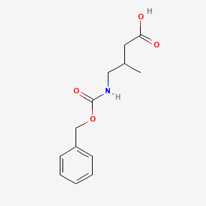 molecular formula C13H17NO4 B13087836 4-{[(Benzyloxy)carbonyl]amino}-3-methylbutanoic acid 