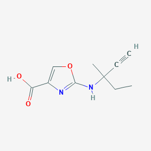 2-[(3-Methylpent-1-yn-3-yl)amino]-1,3-oxazole-4-carboxylic acid