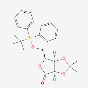 molecular formula C24H30O5Si B13087893 (3AR,6R,6aR)-6-(((tert-butyldiphenylsilyl)oxy)methyl)-2,2-dimethyldihydrofuro[3,4-d][1,3]dioxol-4(3aH)-one 