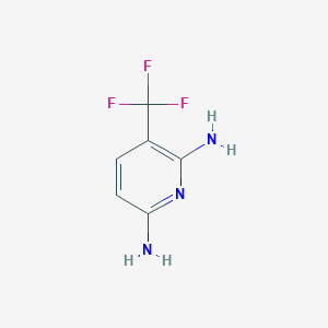 molecular formula C6H6F3N3 B13087916 3-(Trifluoromethyl)pyridine-2,6-diamine 