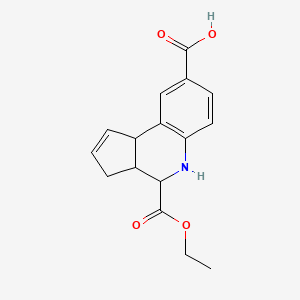 molecular formula C16H17NO4 B1308793 3a,4,5,9b-Tetrahydro-3H-cyclopenta[c]quinoline-4,8-dicarboxylic acid 4-ethyl ester CAS No. 935279-95-1