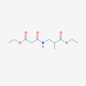 molecular formula C11H19NO5 B13087955 Ethyl 3-((3-ethoxy-2-methyl-3-oxopropyl)amino)-3-oxopropanoate 