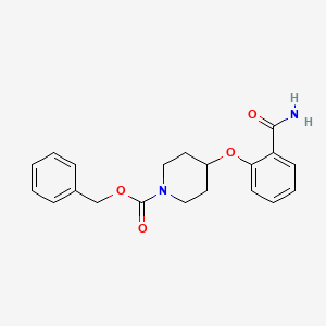 molecular formula C20H22N2O4 B13087958 Benzyl 4-(2-carbamoylphenoxy)piperidine-1-carboxylate 