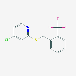 4-Chloro-2-((2-(trifluoromethyl)benzyl)thio)pyridine