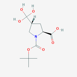 (2S,4R)-1-[(2-methylpropan-2-yl)oxycarbonyl]-4-(trihydroxymethyl)pyrrolidine-2-carboxylic acid