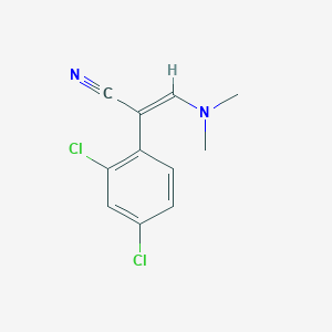 molecular formula C11H10Cl2N2 B13088082 2-(2,4-Dichlorophenyl)-3-(dimethylamino)acrylonitrile 