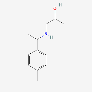 molecular formula C12H19NO B13088088 1-{[1-(4-Methylphenyl)ethyl]amino}propan-2-ol 