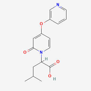 4-Methyl-2-(2-oxo-4-(pyridin-3-yloxy)pyridin-1(2H)-yl)pentanoic acid