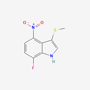 7-fluoro-3-(methylthio)-4-nitro-1H-indole