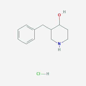 molecular formula C12H18ClNO B13088122 3-Benzylpiperidin-4-ol hydrochloride 