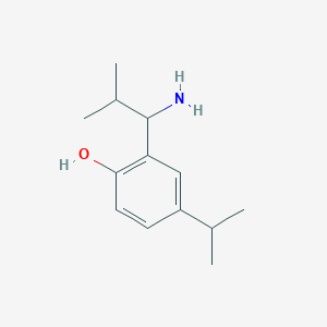 molecular formula C13H21NO B13088130 2-(1-Amino-2-methylpropyl)-4-(propan-2-YL)phenol 