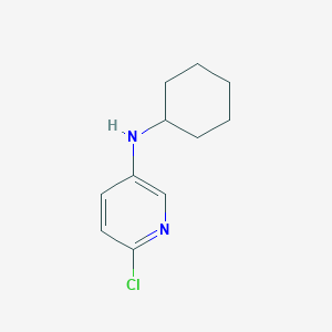 molecular formula C11H15ClN2 B13088133 6-chloro-N-cyclohexylpyridin-3-amine 