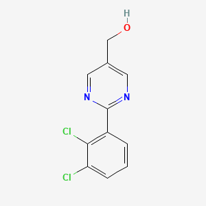 molecular formula C11H8Cl2N2O B13088156 2-(2,3-Dichlorophenyl)pyrimidine-5-methanol 