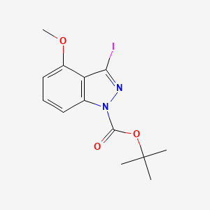 molecular formula C13H15IN2O3 B13088164 tert-Butyl 3-iodo-4-methoxy-1H-indazole-1-carboxylate 