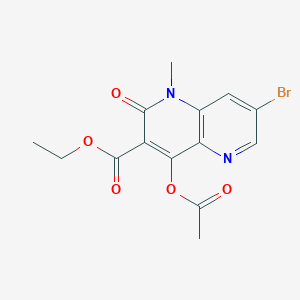 Ethyl 4-acetoxy-7-bromo-1-methyl-2-oxo-1,2-dihydro-1,5-naphthyridine-3-carboxylate