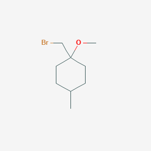 molecular formula C9H17BrO B13088196 1-(Bromomethyl)-1-methoxy-4-methylcyclohexane 