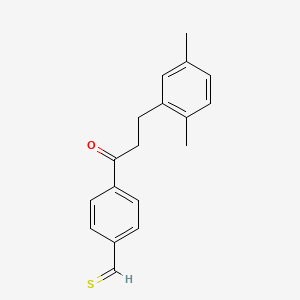 4-[3-(2,5-Dimethylphenyl)propanoyl]thiobenzaldehyde