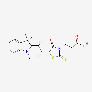 3-(4-Oxo-2-thioxo-5-(2-(1,3,3-trimethylindolin-2-ylidene)ethylidene)thiazolidin-3-yl)propanoic acid