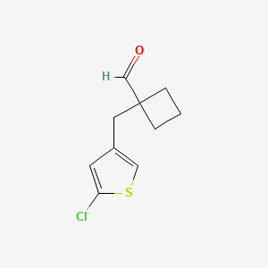 1-[(5-Chlorothiophen-3-yl)methyl]cyclobutane-1-carbaldehyde