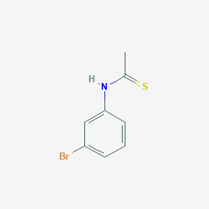 molecular formula C8H8BrNS B13088208 N-(3-Bromophenyl)ethanethioamide 