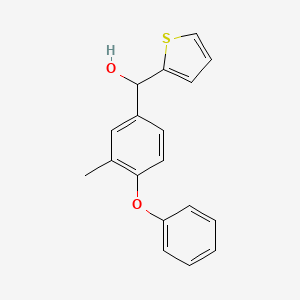 molecular formula C18H16O2S B13088227 (3-Methyl-4-phenoxyphenyl)-thiophen-2-ylmethanol 