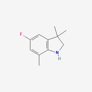 5-fluoro-3,3,7-trimethyl-2,3-dihydro-1H-indole