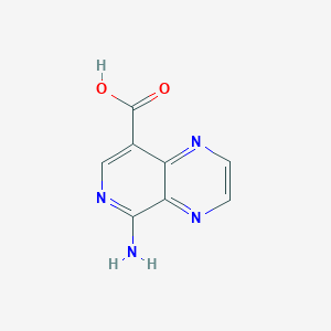 molecular formula C8H6N4O2 B13088277 5-Aminopyrido[3,4-B]pyrazine-8-carboxylic acid 