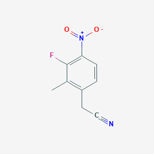 molecular formula C9H7FN2O2 B13088297 (3-Fluoro-2-methyl-4-nitro-phenyl)-acetonitrile 