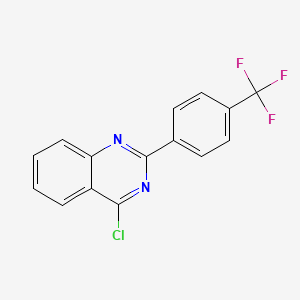 molecular formula C15H8ClF3N2 B13088390 4-Chloro-2-(4-(trifluoromethyl)phenyl)quinazoline 