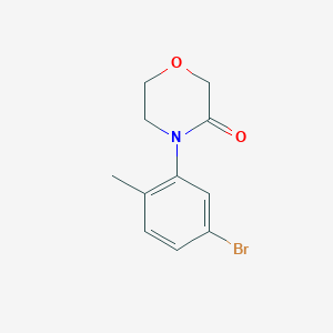 molecular formula C11H12BrNO2 B13088415 4-(5-Bromo-2-methyl-phenyl)-morpholin-3-one 