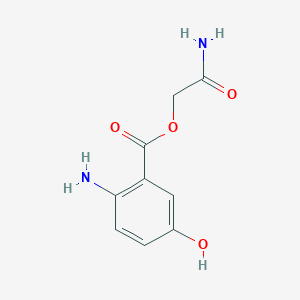 molecular formula C9H10N2O4 B13088469 2-Amino-2-oxoethyl 2-amino-5-hydroxybenzoate 