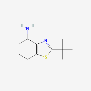 molecular formula C11H18N2S B13088479 2-Tert-butyl-4,5,6,7-tetrahydro-1,3-benzothiazol-4-amine 