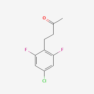 molecular formula C10H9ClF2O B13088525 4-(4-Chloro-2,6-difluorophenyl)butan-2-one 