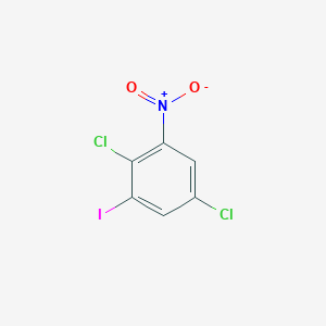 molecular formula C6H2Cl2INO2 B13088532 1,4-Dichloro-2-iodo-6-nitrobenzene 