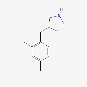 molecular formula C13H19N B13088545 3-[(2,4-Dimethylphenyl)methyl]pyrrolidine 