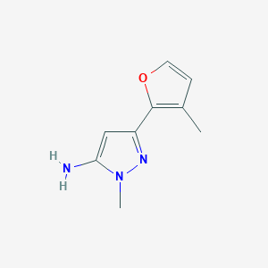 1-Methyl-3-(3-methylfuran-2-YL)-1H-pyrazol-5-amine