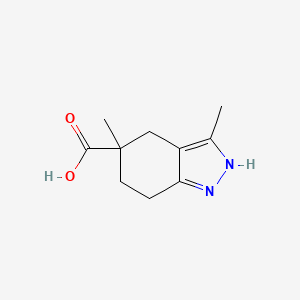 molecular formula C10H14N2O2 B13088561 3,5-Dimethyl-4,5,6,7-tetrahydro-2H-indazole-5-carboxylic acid 